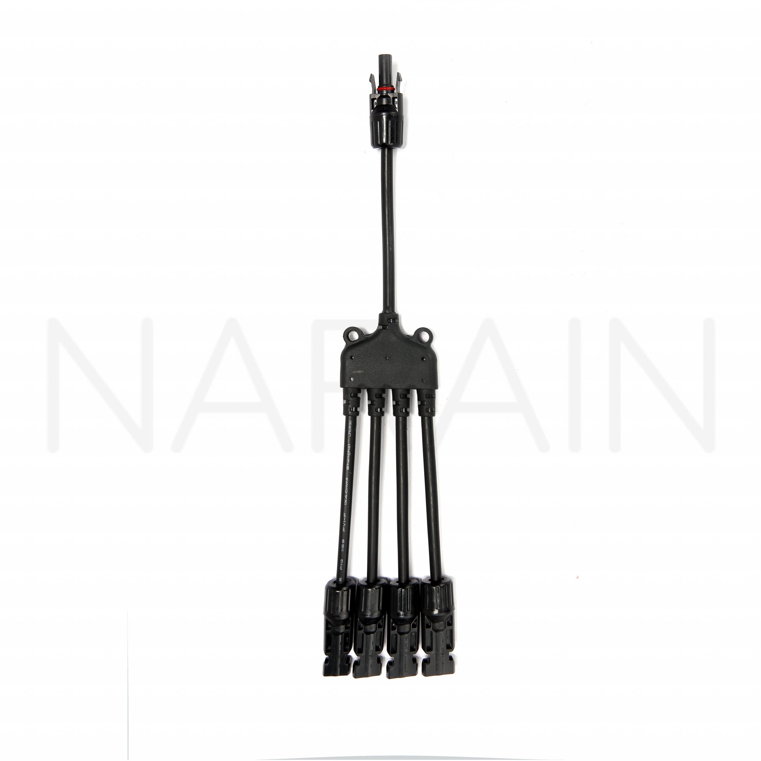 Solar Quad Connector Pair with 9cm of cable (M/F) – Compatible with MC4 - Image 2