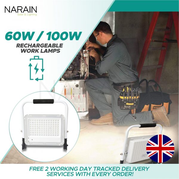 Rechargeable LED Work Lights – Battery Included – 6 Hours Work Time
