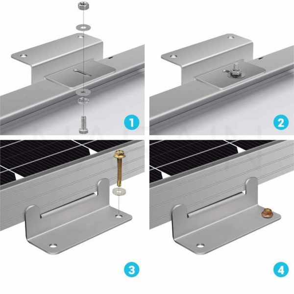 8 Piece Solar Panel Mounting Z Bracket Kit with Bolts, Washers Etc - Image 6