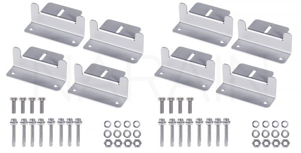 8 Piece Solar Panel Mounting Z Bracket Kit with Bolts, Washers Etc