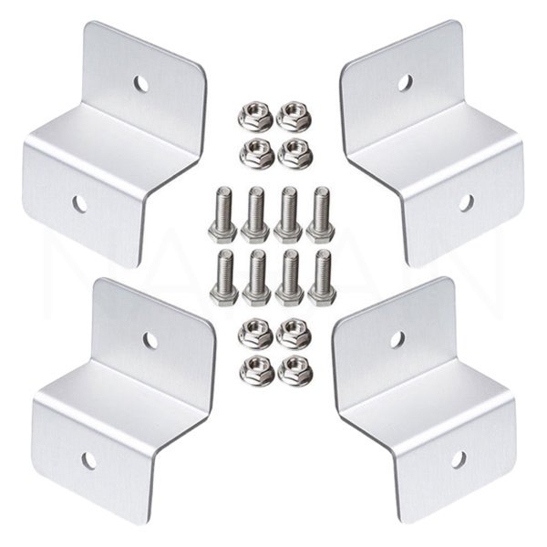 Narain Solar – 4 Z Mounting Brackets with Bolts, Washers Etc – Aluminium