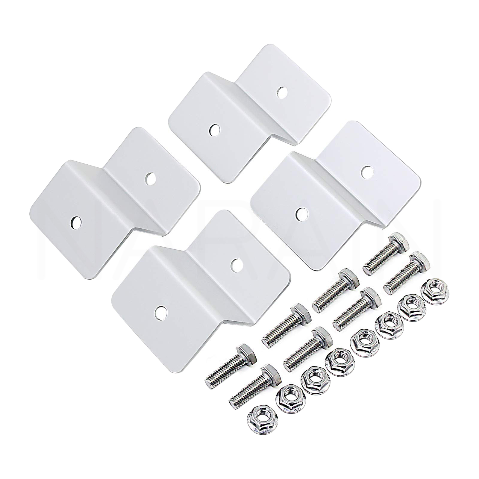 Narain Solar – 4 Z Mounting Brackets with Bolts, Washers Etc – Aluminium - Image 2