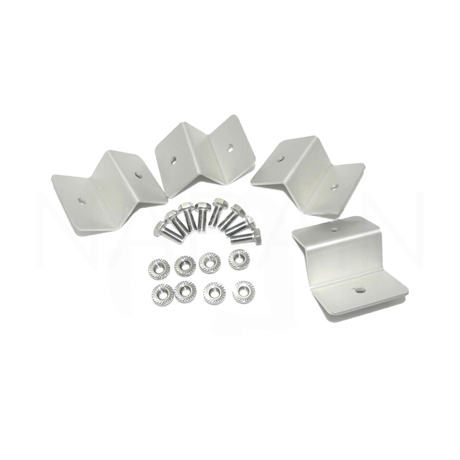 Narain Solar – 4 Z Mounting Brackets with Bolts, Washers Etc – Aluminium - Image 3